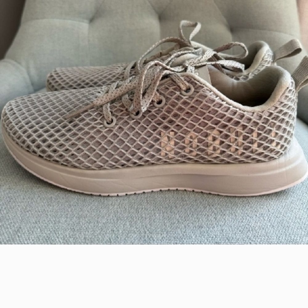 Beige Mesh Sneakers